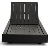 Bain de soleil luxe en aluminium - FERMO BED NOIR