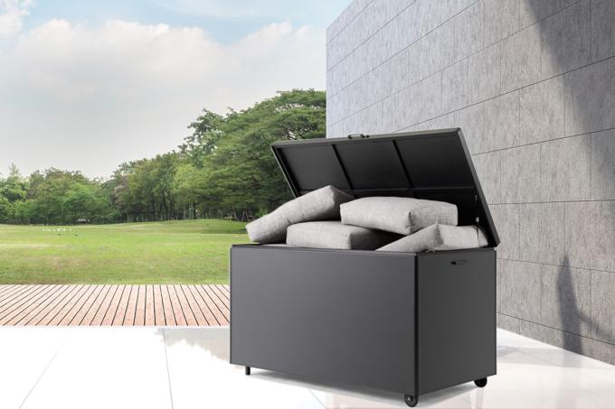 Coffre de jardin en aluminium luxe - EASY GRIS