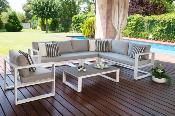 Salon de jardin modulable aluminium haut de gamme - BELLY