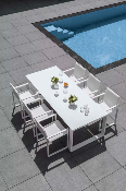 Table de jardin en aluminium - FERMO avec plateau en cramique 200CM
