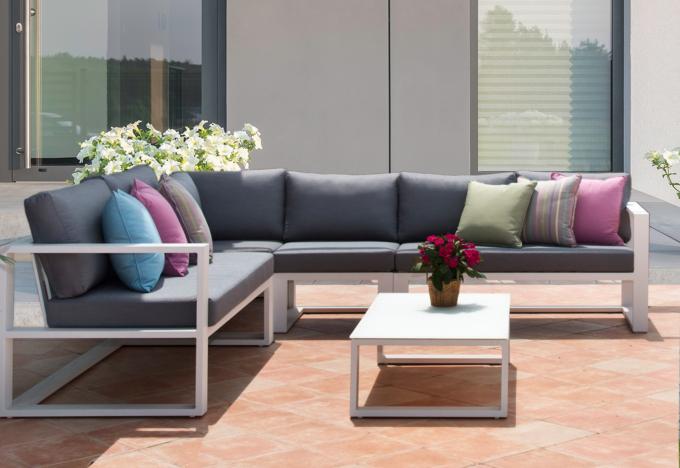 Canapé de jardin design en aluminium haut de gamme - BELLY COSY