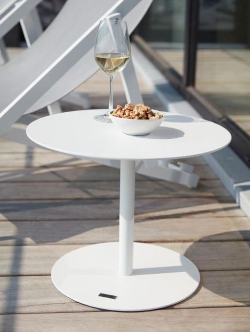 Table basse de jardin ronde en aluminium - MELY