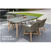 Salle  manger d't rsine tresse demi-ronde - LILLY KOBO GREY