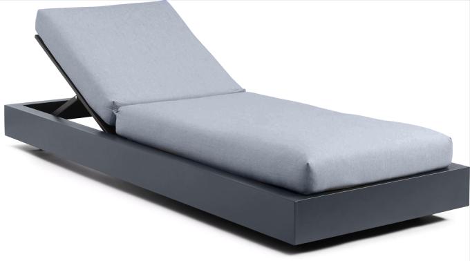Bain de soleil luxe en aluminium - COMO BED NOIR