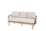 Salon de jardin design en corde tressée et bois d'acacia - FIDJI