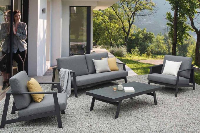 Salon de jardin design en aluminium 4 places - MARY