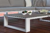 Table basse de jardin grise en aluminium - BELLY