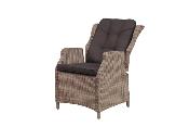 Fauteuil inclinable résine tressée ronde ALEX - lot de 2