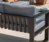 Chauffeuse de jardin en aluminium - BELLY NOIR