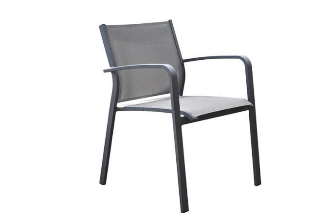 Fauteuil empilable en aluminium - NORY (lot de 6)