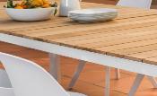 Table de jardin en teck et aluminium haut de gamme - FERMO 200CM