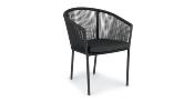 Fauteuils de restaurant extérieur en aluminium et corde - SARIGO