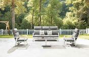 Salon de jardin aluminium dossier inclinable - MARIUS