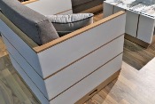 Salon de jardin en aluminium luxe tissu sunbrella - HITTY COOL