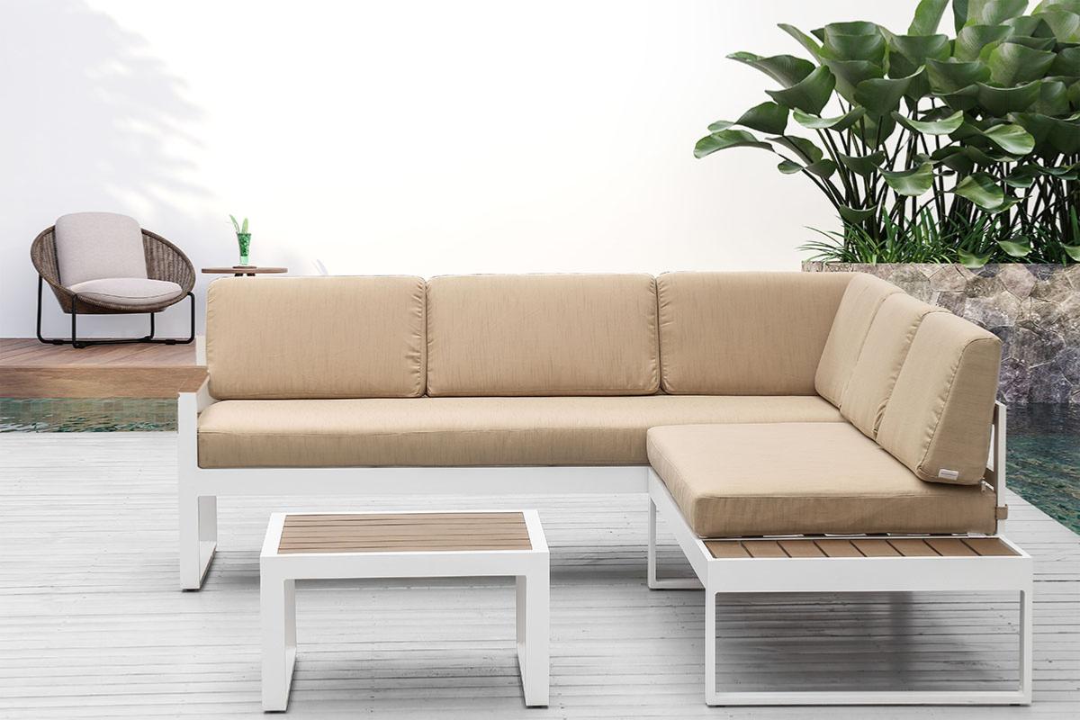 Salon de jardin en aluminium et en polywood  GIPSY