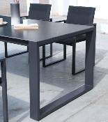 Table de jardin en aluminium - FERMO noir avec plateau en céramique 200CM