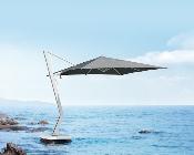 Parasol luxe déporté 3 x 3 m gris - AILY design by Pininfarina