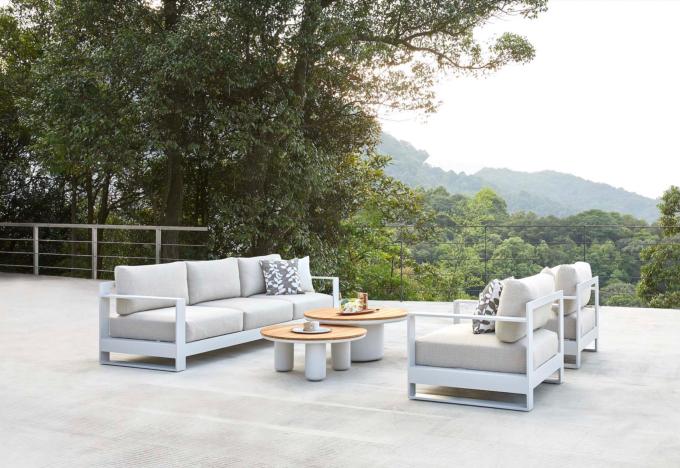 Salon  canapé de jardin design aluminium haut de gamme - IRIS BIS