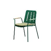 Chaise repas design en aluminium vert - (lot de 4) - SARRAN
