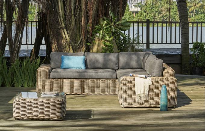 Salon de jardin résine tressée haut de gamme - JUNE CHIC OSIER