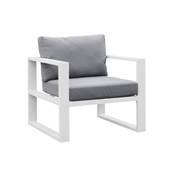 Fauteuil et son repose-pied en aluminium - BELLY