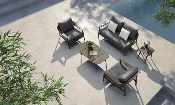 Mobilier de jardin de luxe design en teck massif 4 places  - COME