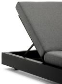 Bain de soleil luxe en aluminium - FERMO BED NOIR