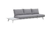 Grand canapé de jardin design en aluminium - TINY BLANC