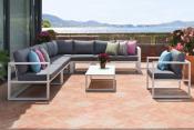 Banquette de jardin en aluminium - BELLY