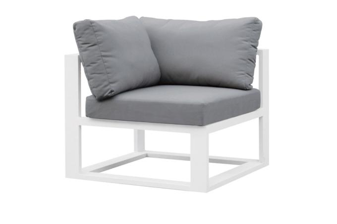 Fauteuil d'angle de jardin en aluminium - BELLY