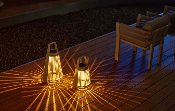 Lampe design extrieur en corde  - MILAN BEIGE