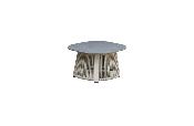 Salon de jardin design en aluminium et corde 5places - MILAN