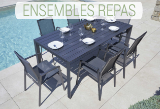 Tables et chaises aluminium