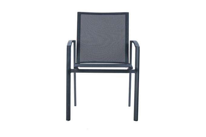 Fauteuil empilable en aluminium - TOMY (lot de 6)