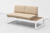 Salon de jardin en aluminium et polywood - GIPSY BLANC