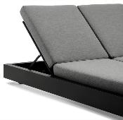 Lit de piscine double luxe en aluminium - FERMO BED NOIR