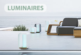 Luminaires, pot, desserte