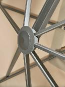 Parasol en aluminium gris avec toile acrylique 3 X 3 M - SOFY