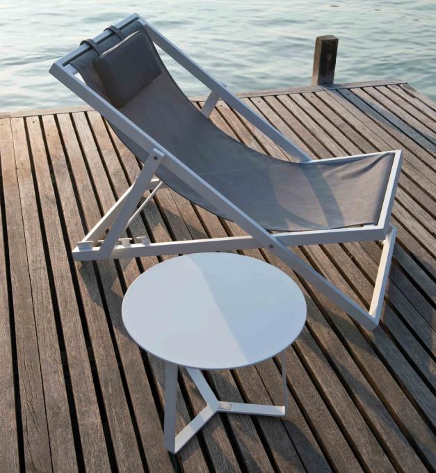 Chilienne, Chaise longue de jardin en aluminium - KASSY