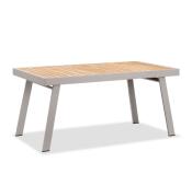 Ensemble repas jardin aluminium et bois teck 6 places - NOFFY