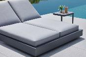 Lit de piscine double luxe en aluminium - FERMO BED NOIR