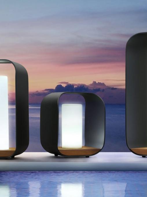 Lampe Design d'extérieur sans fil design pininfarina - POLY NOIR TAILLE S