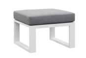 Fauteuil et son repose-pied en aluminium - BELLY