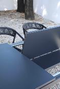 Table extensible en aluminium noir - LOU