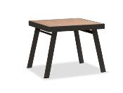 Ensemble repas en aluminium et en teck 90X90cm - YORK NOIR