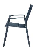 Fauteuil empilable en aluminium rembourré - TOMY (lot de 6)