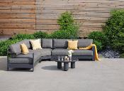 Salon de jardin moderne modulable aluminium haut de gamme - IRIS MINI NOIR