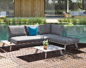 Canap de jardin design en aluminium - TINY MINI BLANC