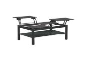 Table basse de jardin relevable en aluminium noir - JELLY