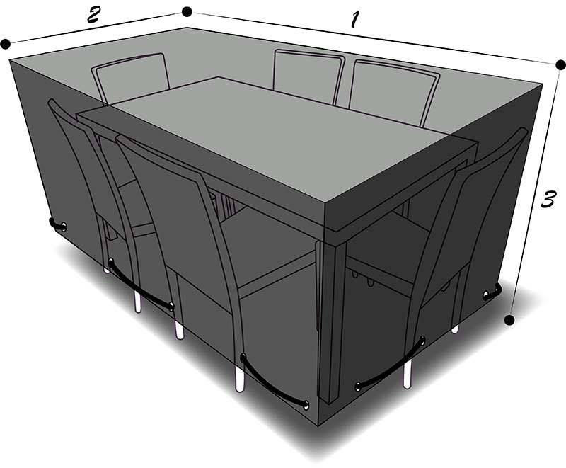 Housse de protection pour table de jardin